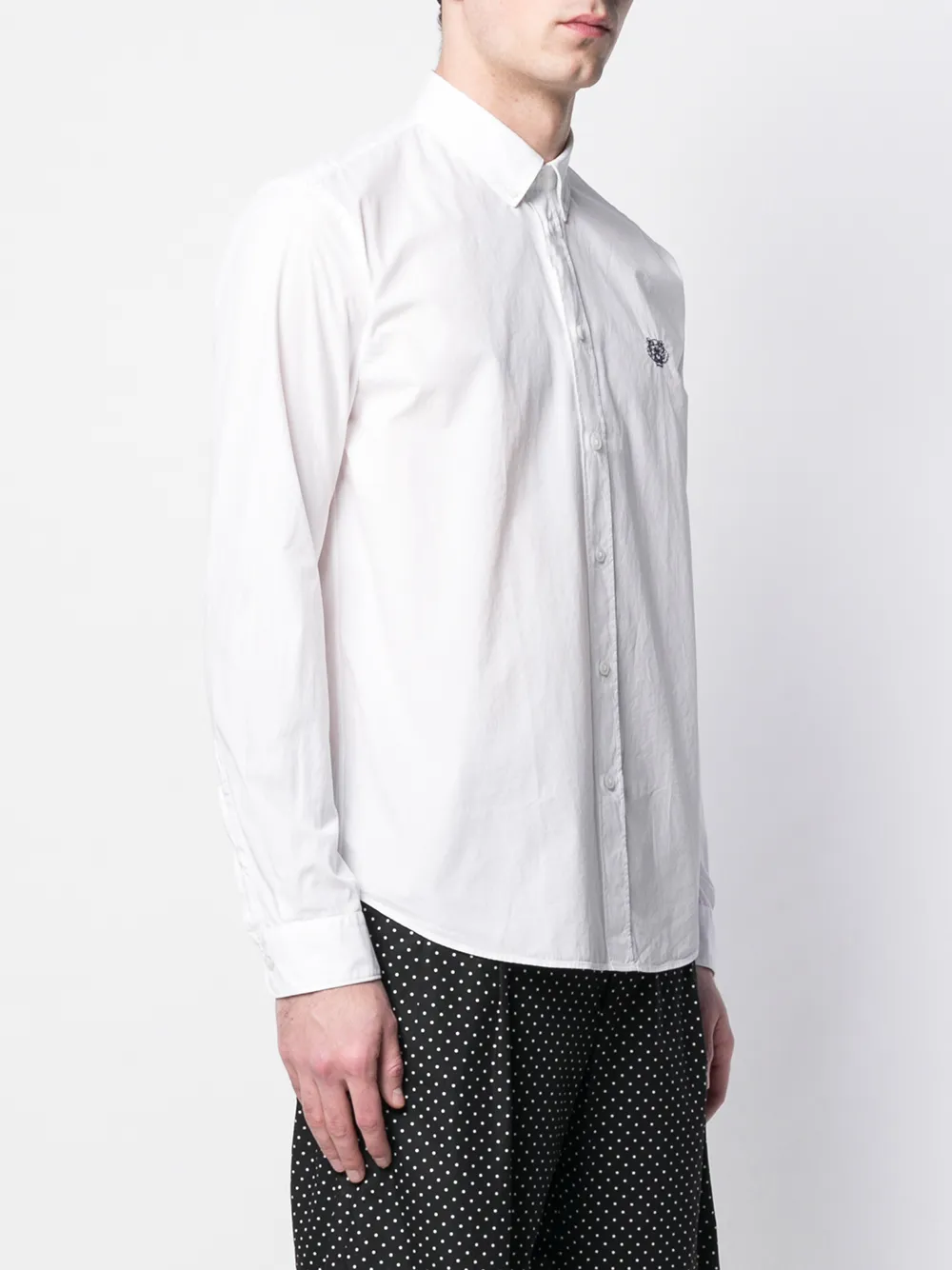 Kenzo Embroidered Logo Shirt White Farfetch