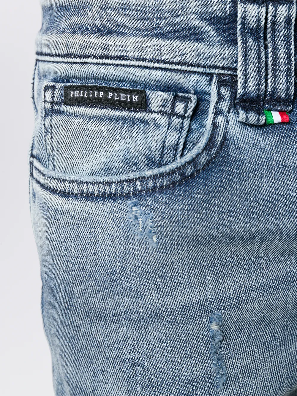 фото Philipp plein джинсы кроя слим с эффектом потертости