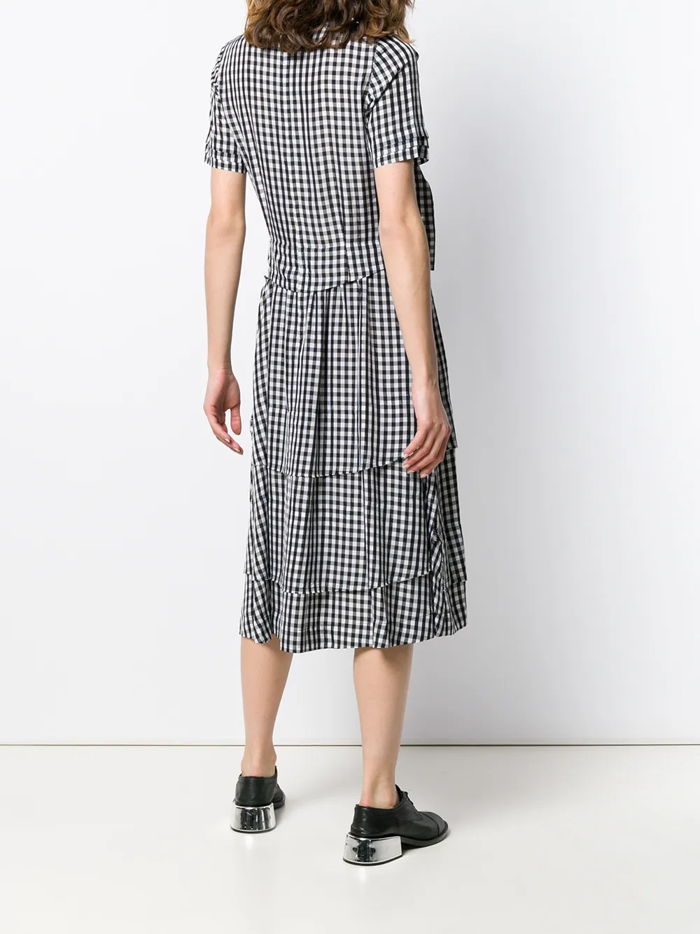 фото Comme des garçons pre-owned платье-рубашка в клетку гингем