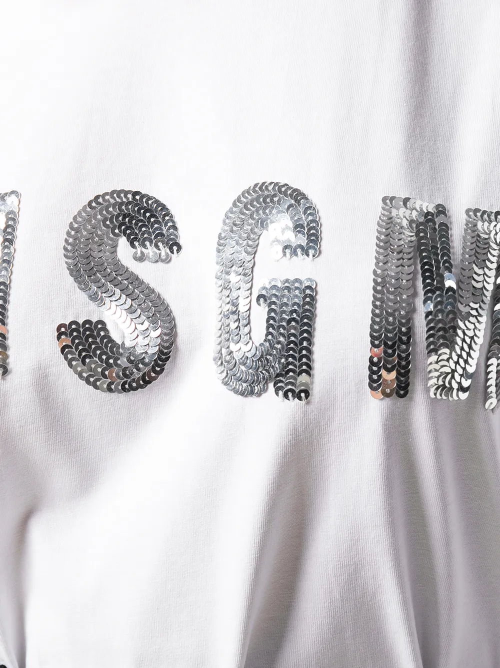 фото Msgm футболка с логотипом из пайеток