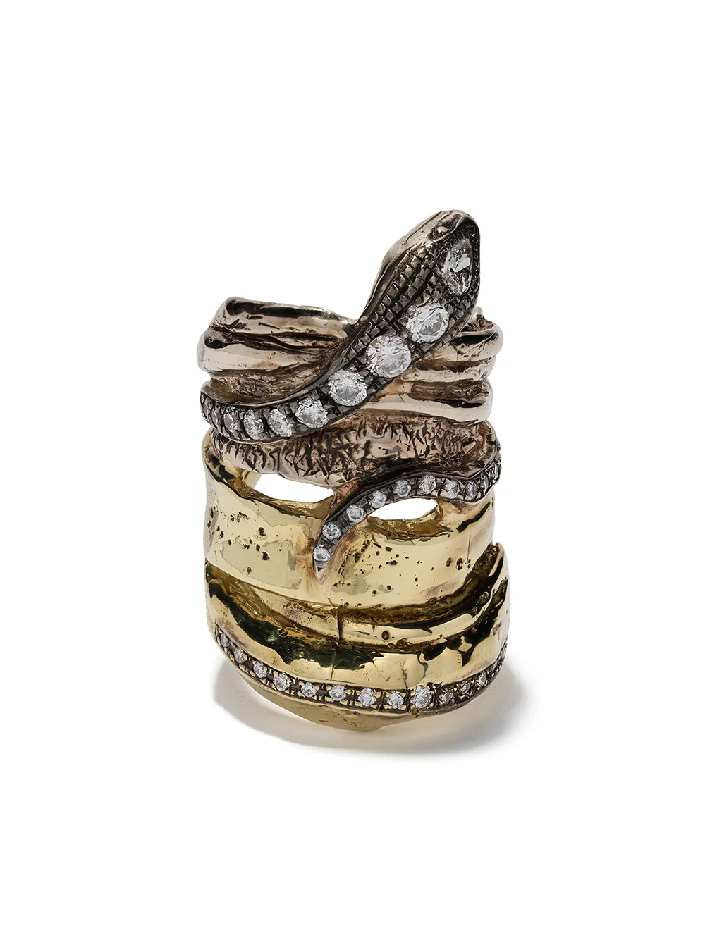 фото Hunrod золотое кольцо diamond foundry x dover street market