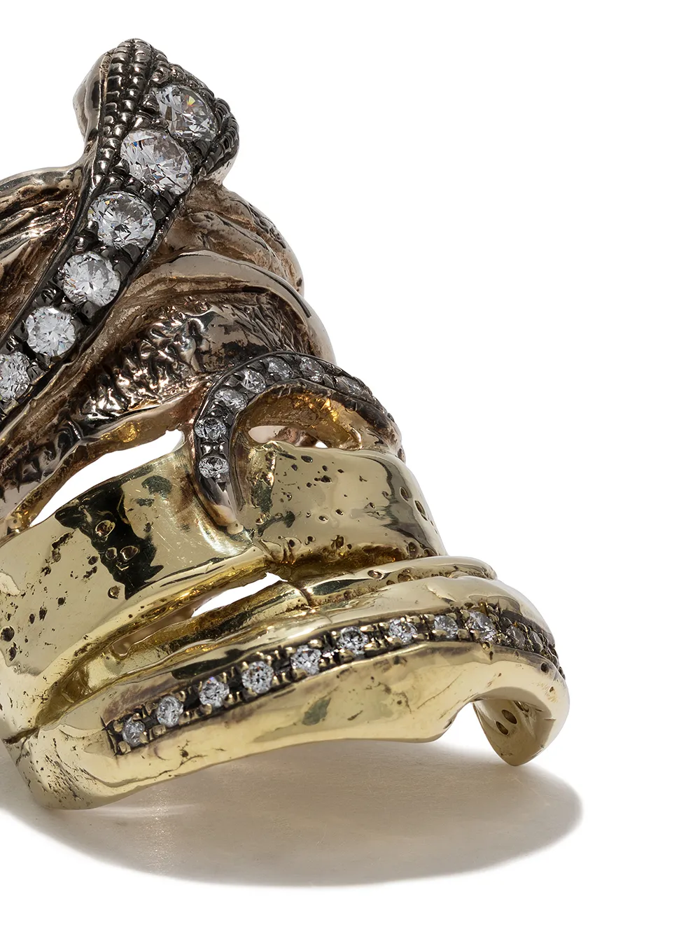 фото Hunrod золотое кольцо diamond foundry x dover street market