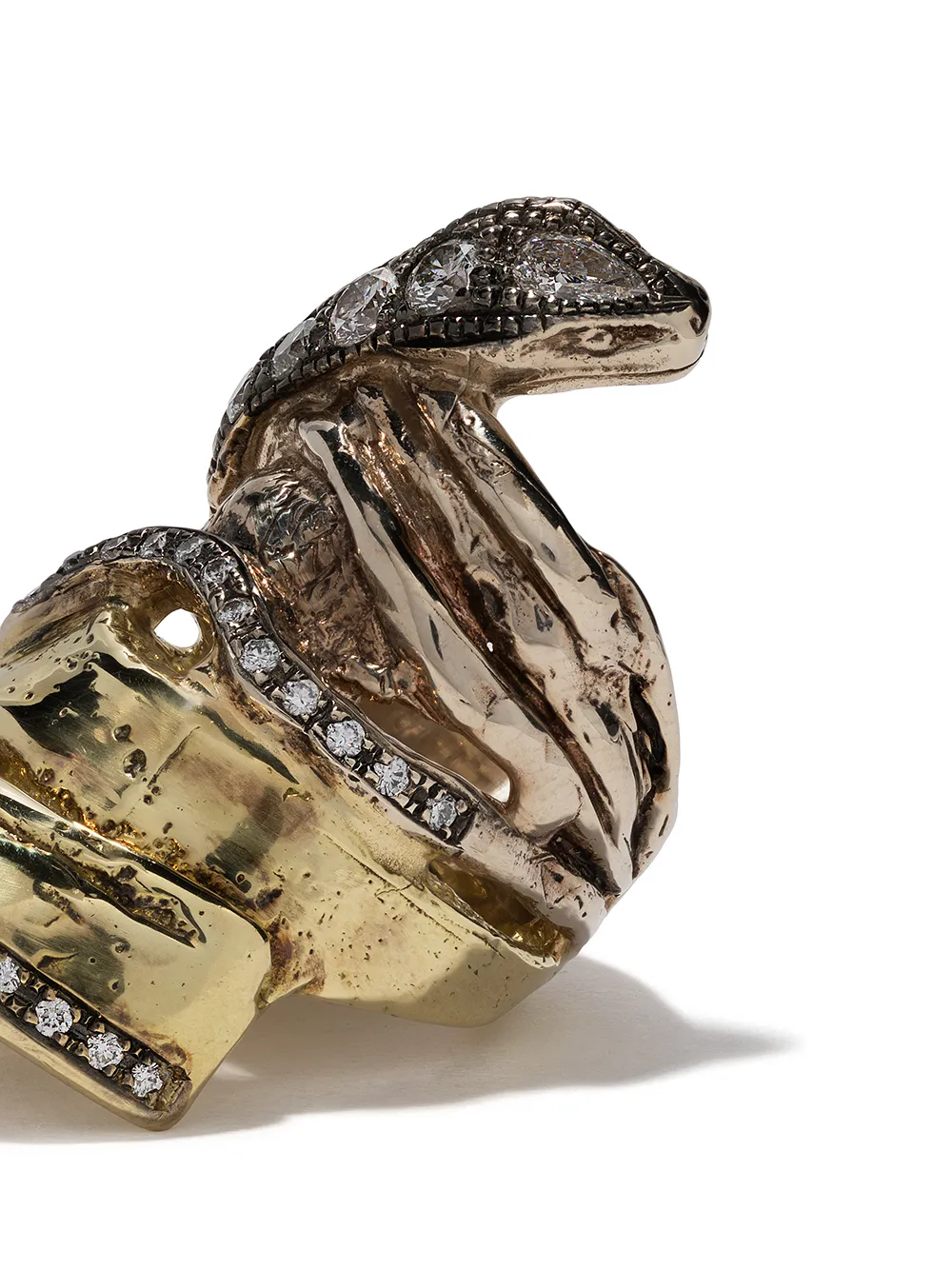 фото Hunrod золотое кольцо diamond foundry x dover street market