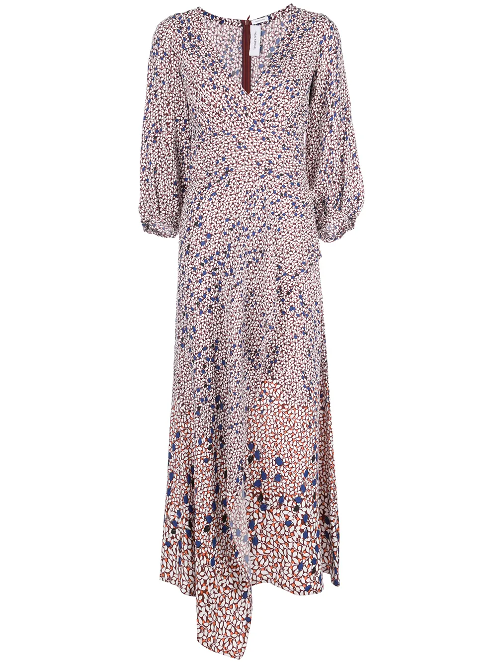 фото Yigal azrouel платье макси falling leaf с принтом