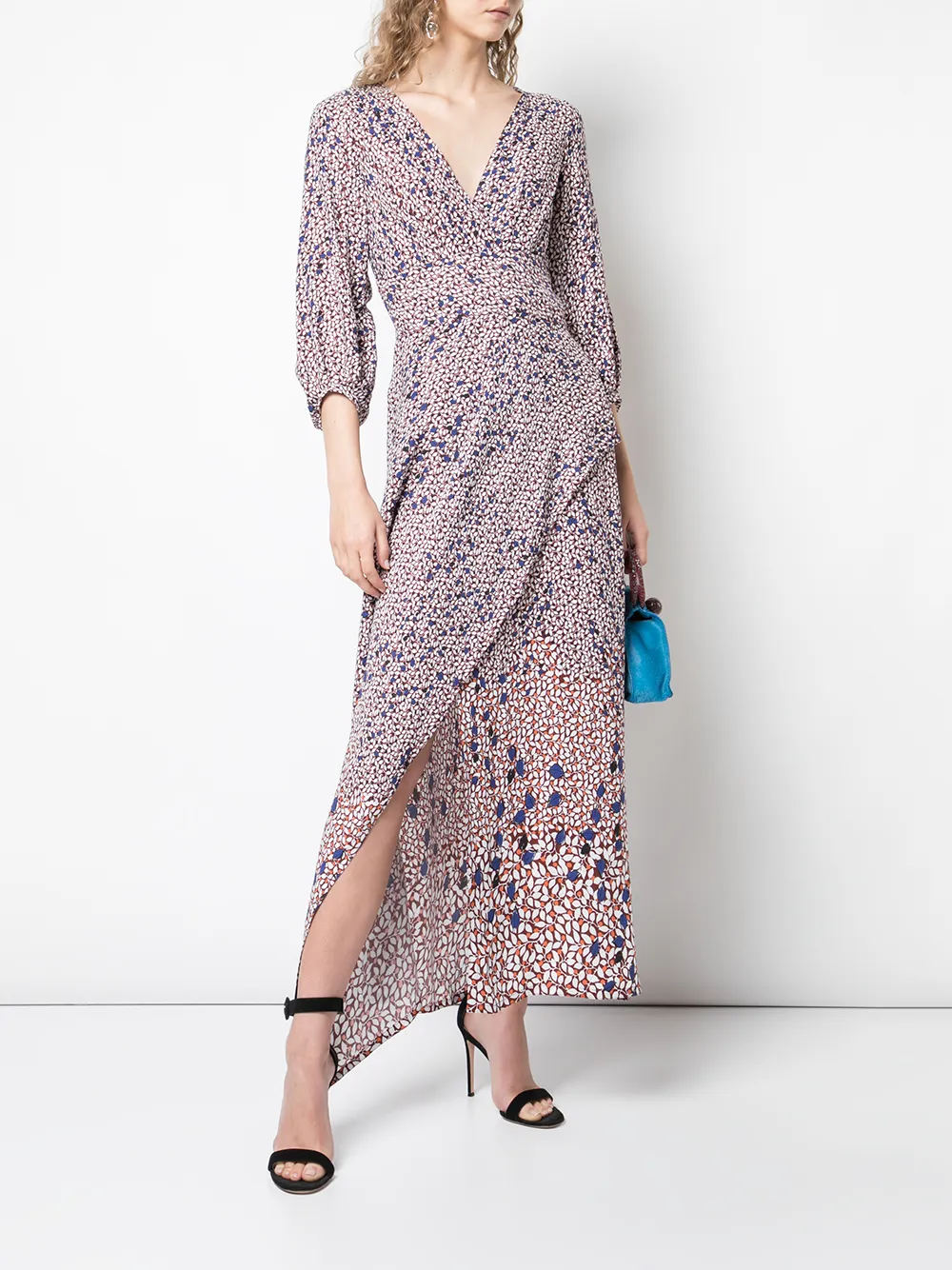 фото Yigal azrouel платье макси falling leaf с принтом