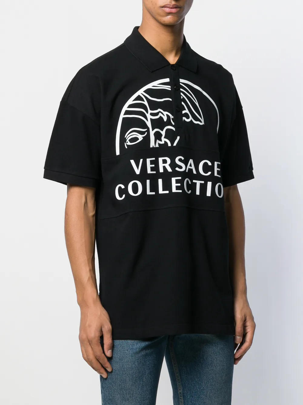 фото Versace collection рубашка-поло с логотипом