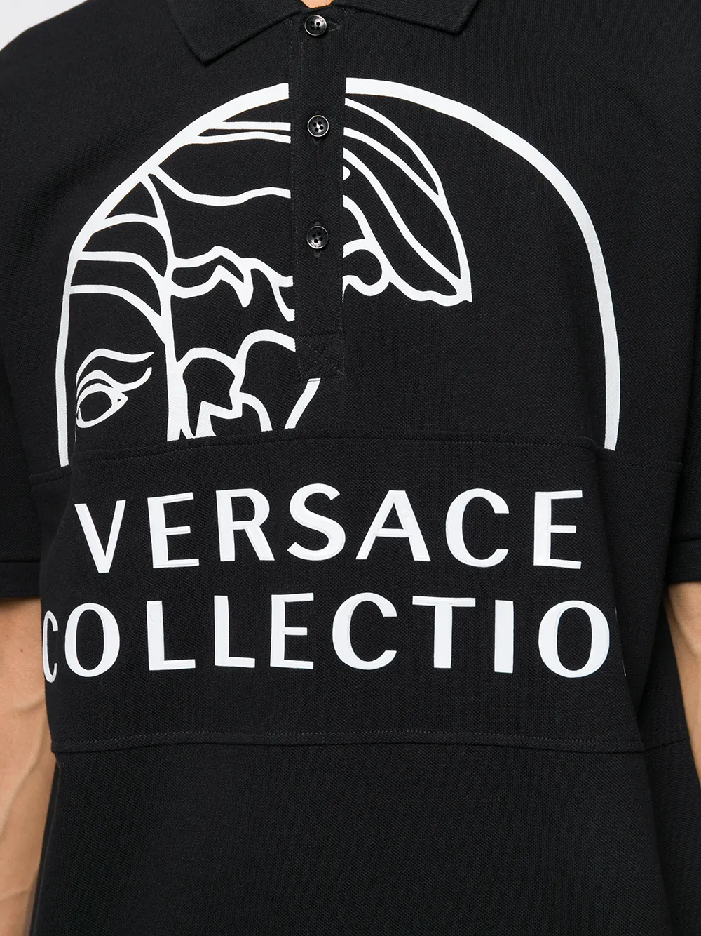 фото Versace collection рубашка-поло с логотипом