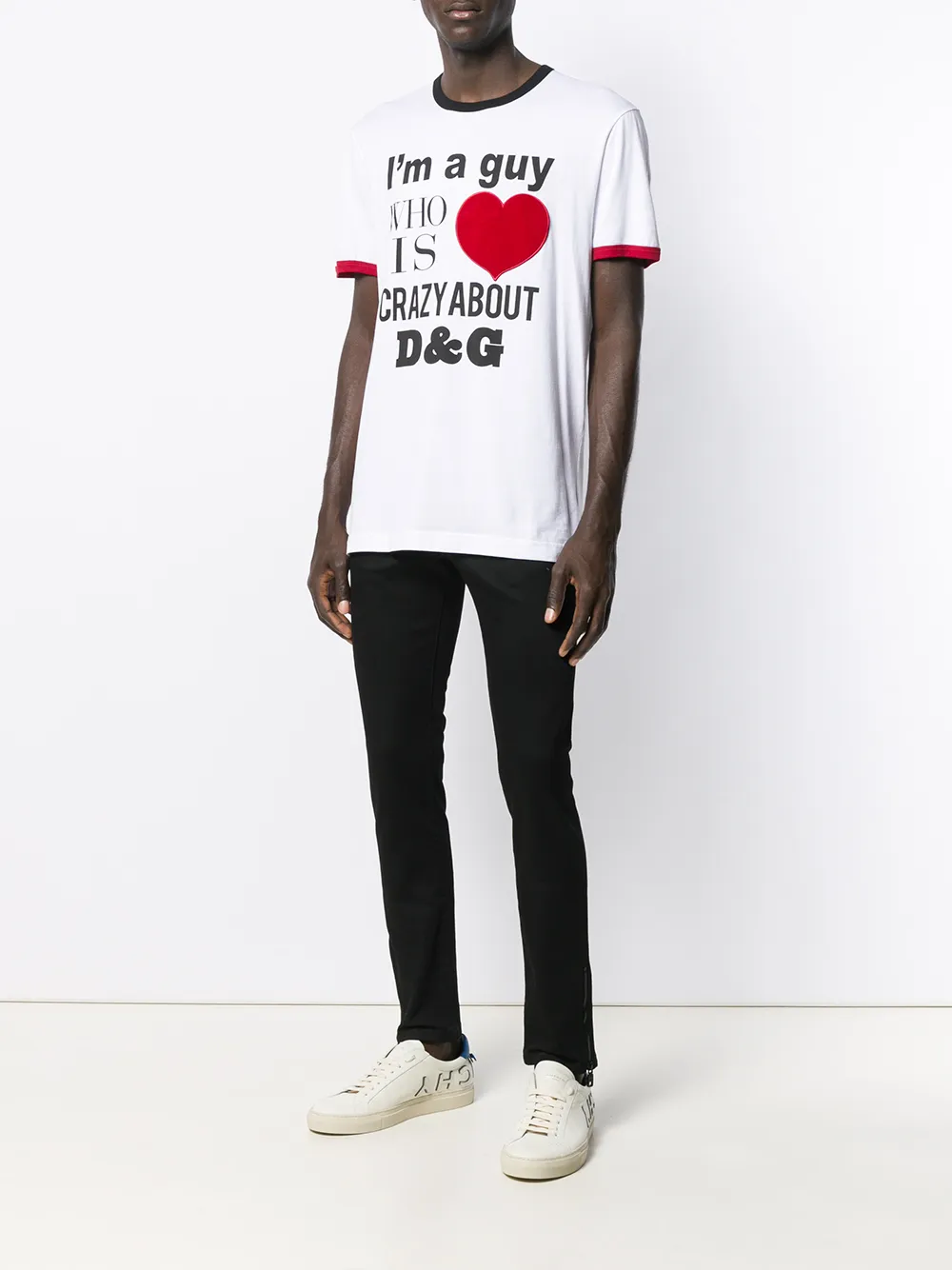 фото Dolce & gabbana футболка с принтом и нашивкой