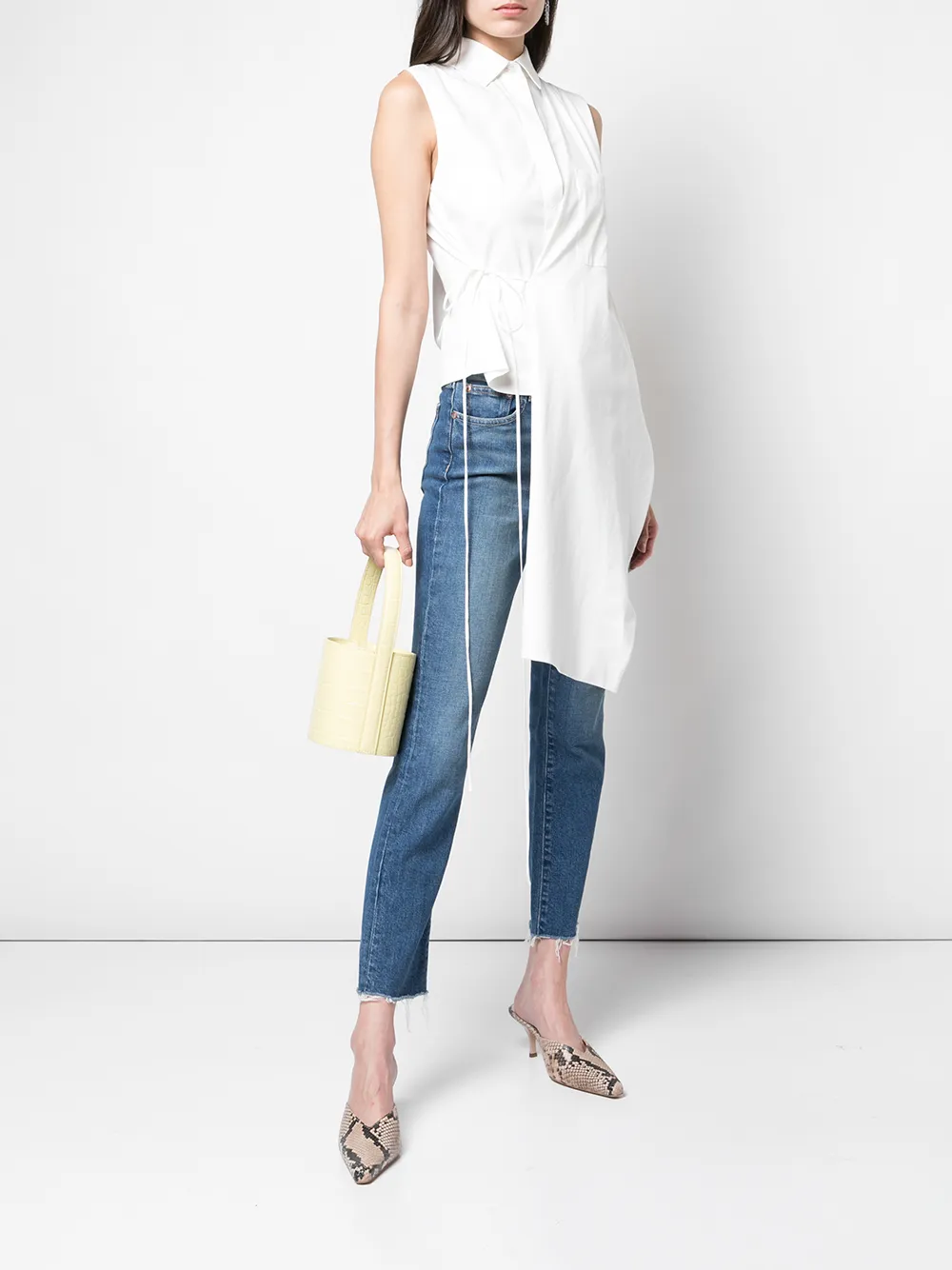 фото Trave denim джинсы узкого кроя средней посадки