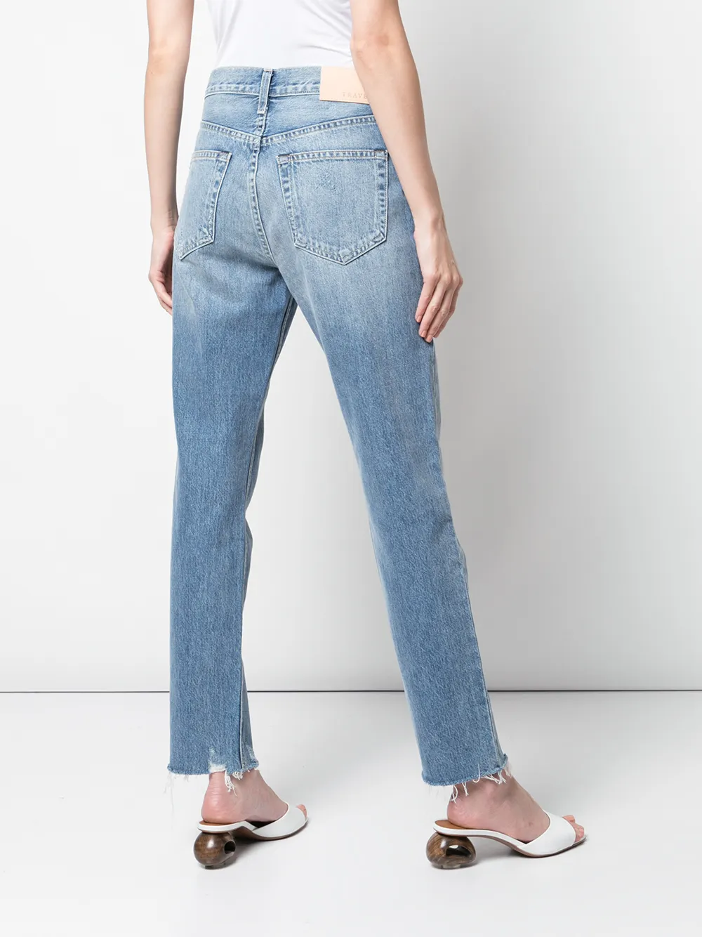 фото Trave denim джинсы прямого кроя с завышенной талией