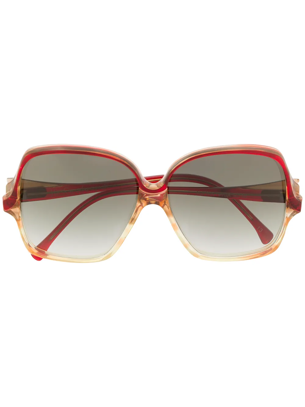 Yves Saint Laurent Pre-Owned lentes de sol con armazón cuadrada 1970 - Rojo