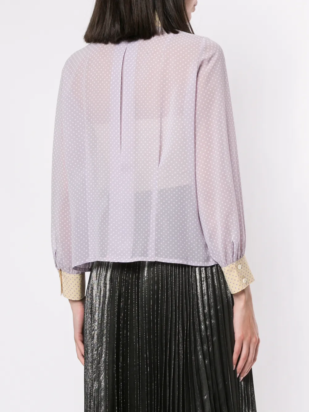 фото Tu es mon tresor прозрачная рубашка в горох