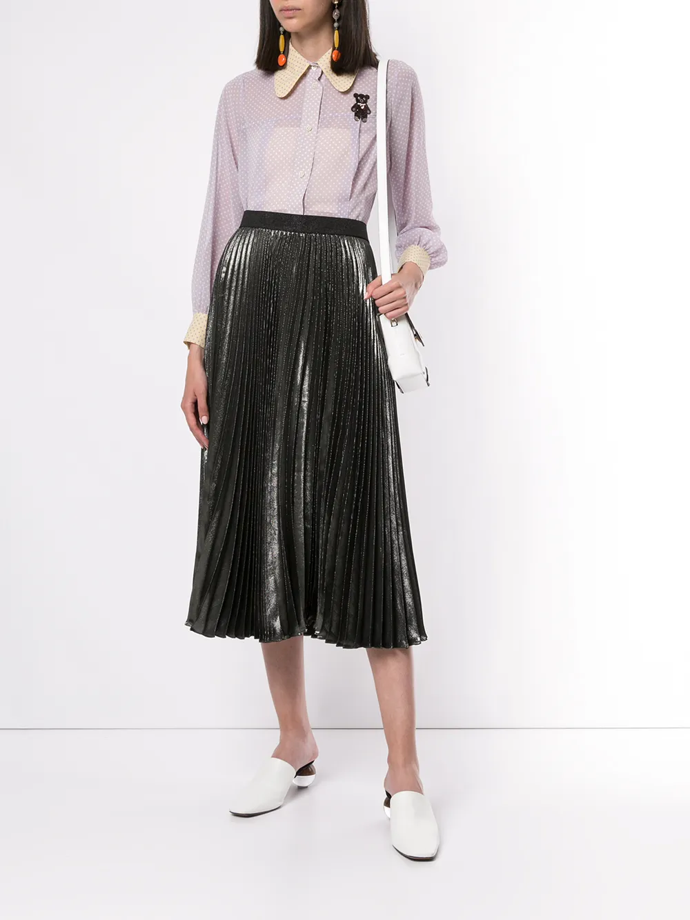 фото Tu es mon tresor прозрачная рубашка в горох