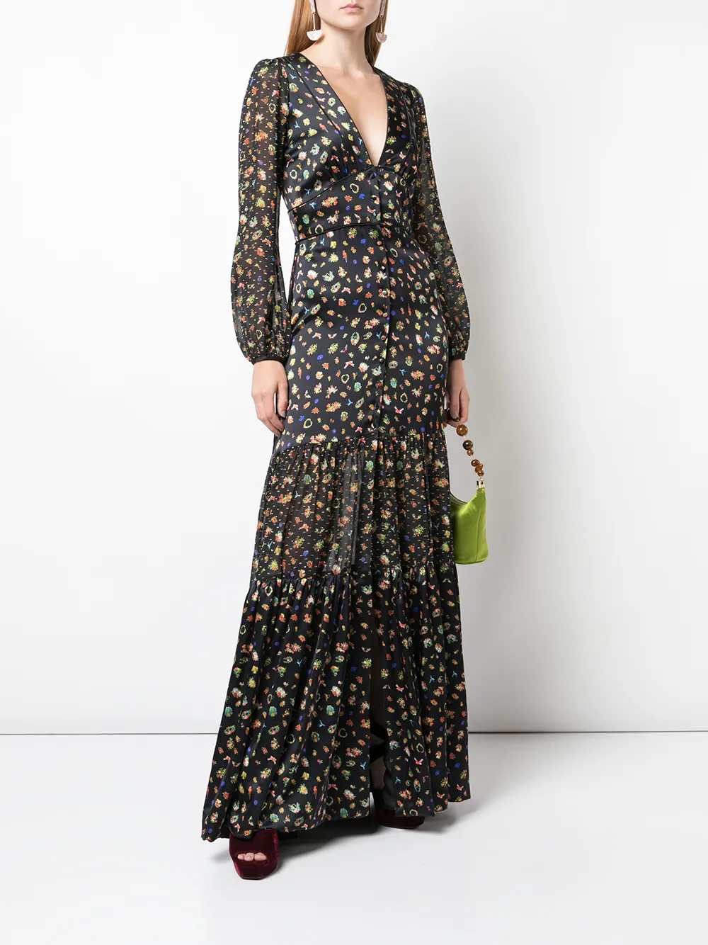 фото Cynthia rowley ярусное платье макси caroline