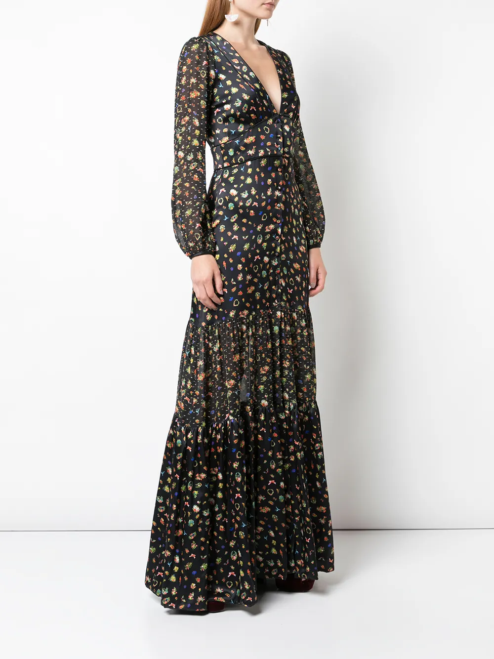 фото Cynthia rowley ярусное платье макси caroline