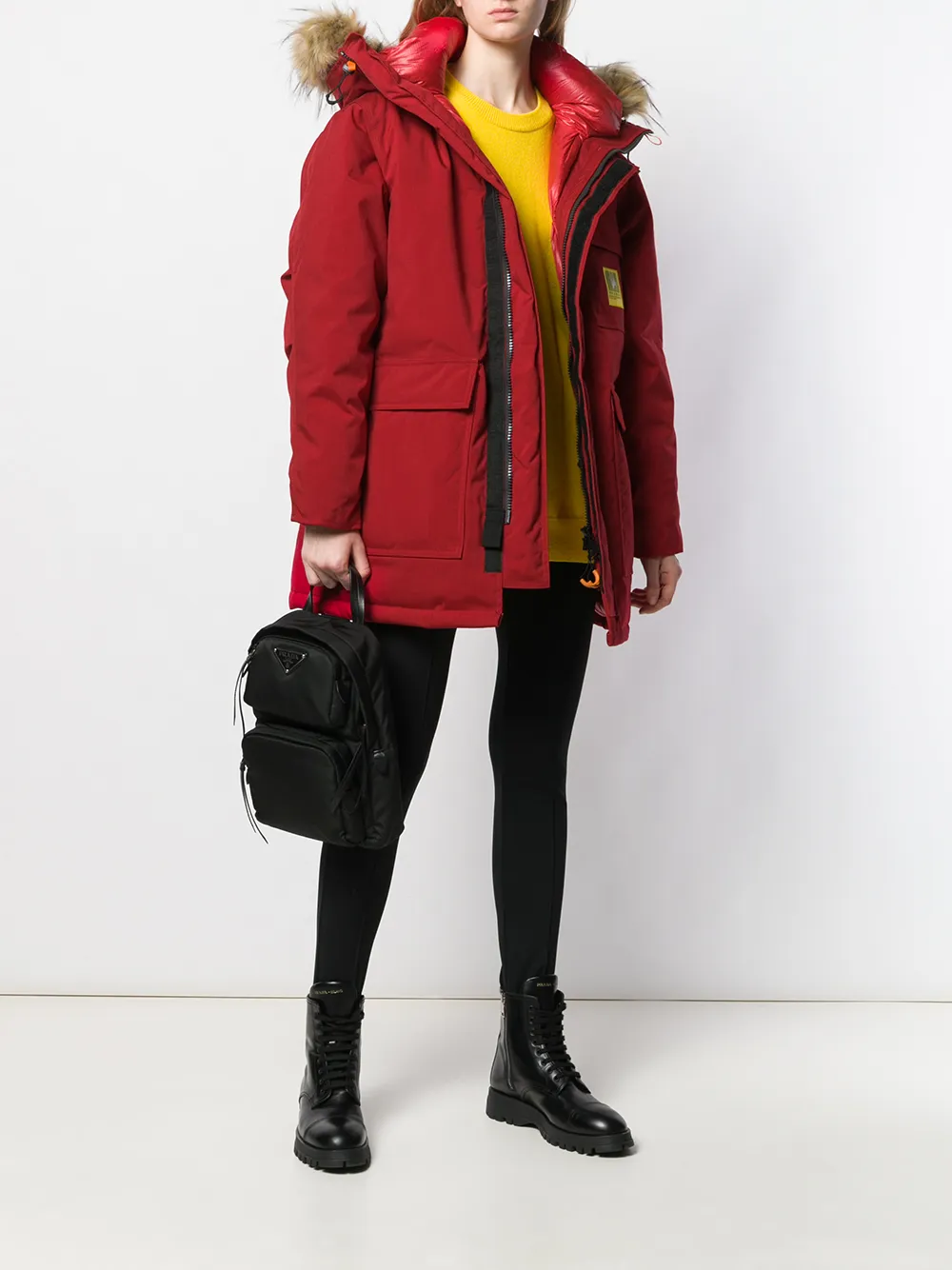 фото Brumal пальто-пуховик с капюшоном