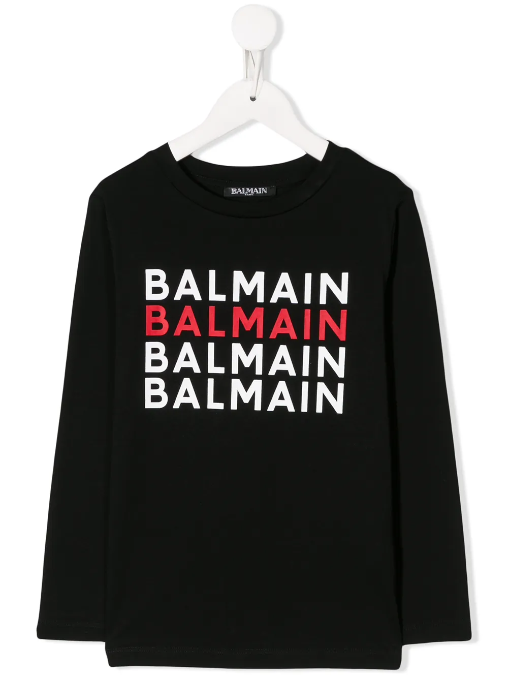 Balmain Kids playera con logo - Negro