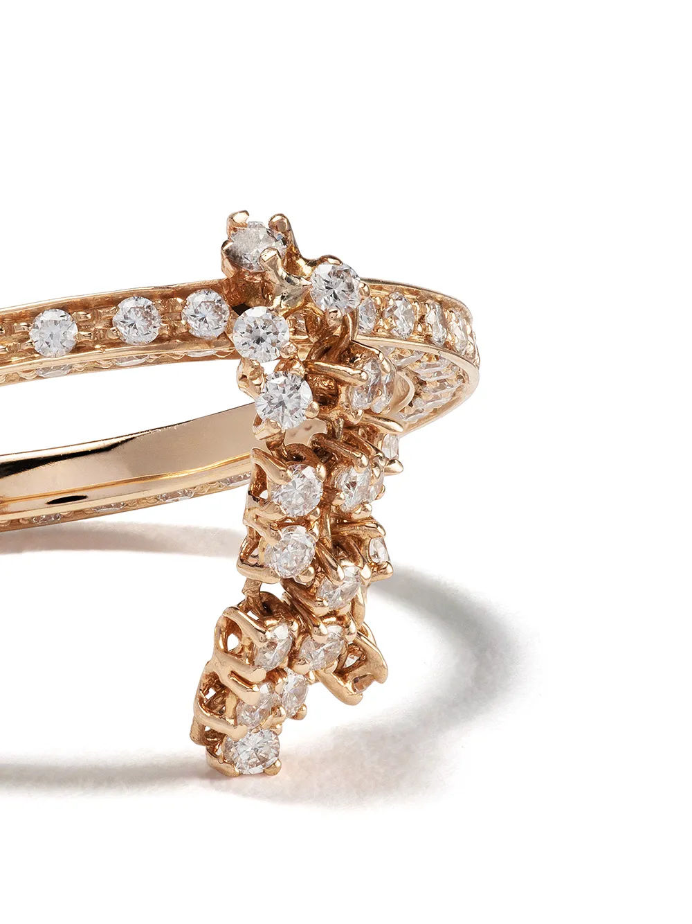 фото Maison dauphin золотое кольцо fluid captured с бриллиантами