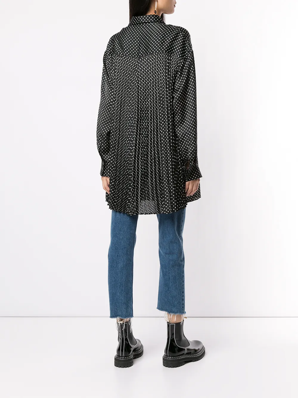 фото Junya watanabe длинная рубашка в горох