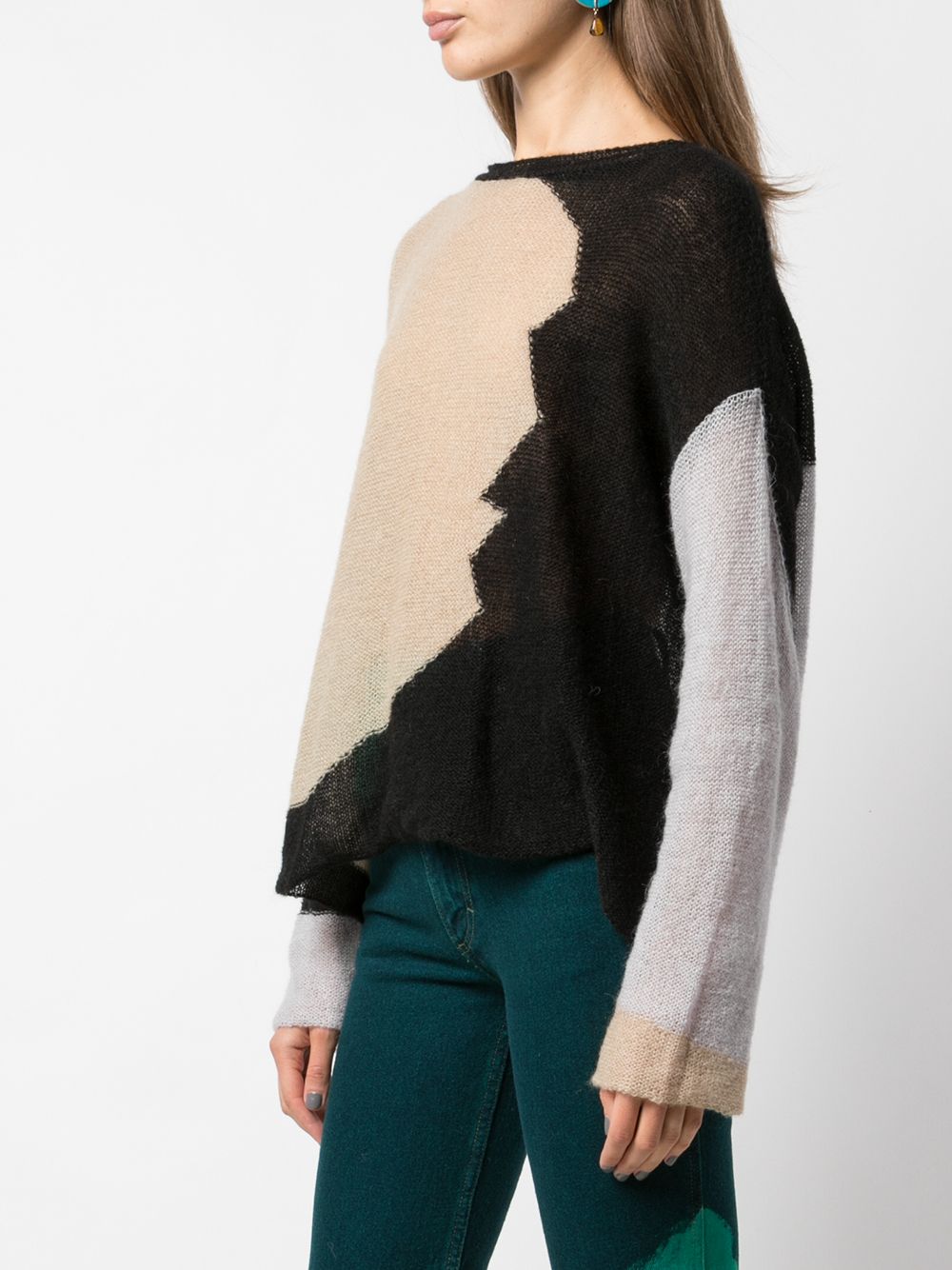 фото Eckhaus latta свитер в технике пэчворк