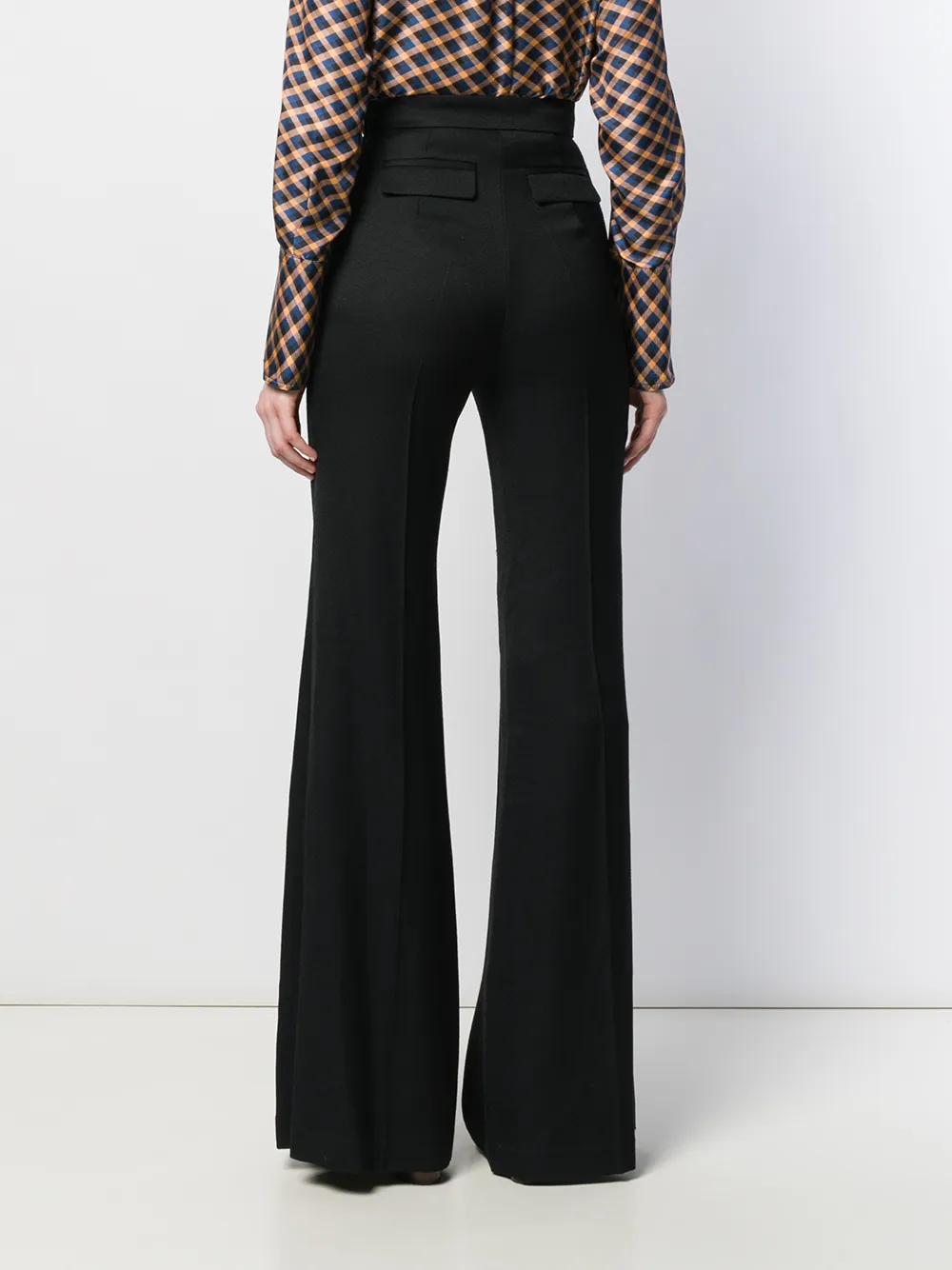 Elisabetta Franchi High Rise Flared Trousers Farfetch