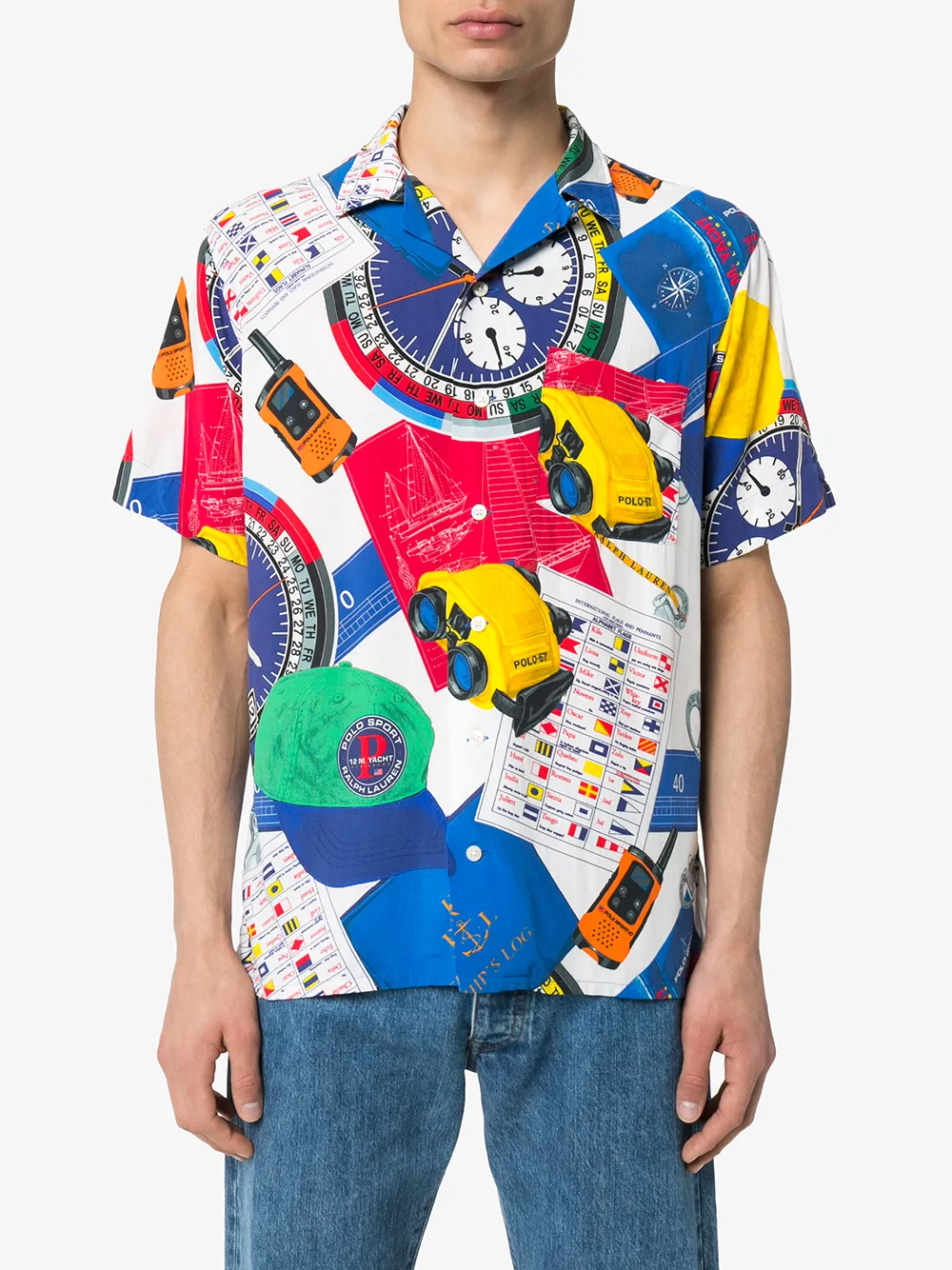 фото Polo ralph lauren рубашка с короткими рукавами и графичным принтом