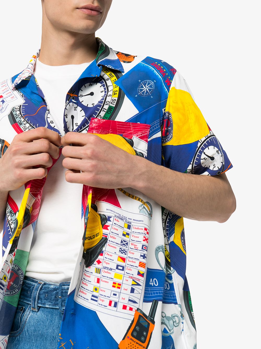 фото Polo ralph lauren рубашка с короткими рукавами и графичным принтом