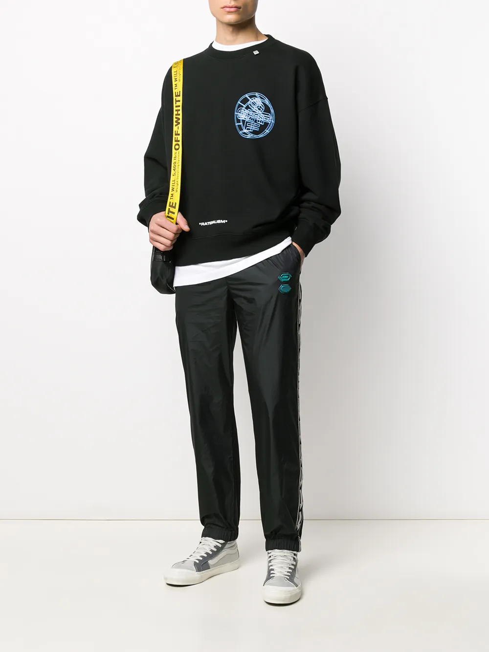 фото Off-white толстовка с круглым вырезом и логотипом