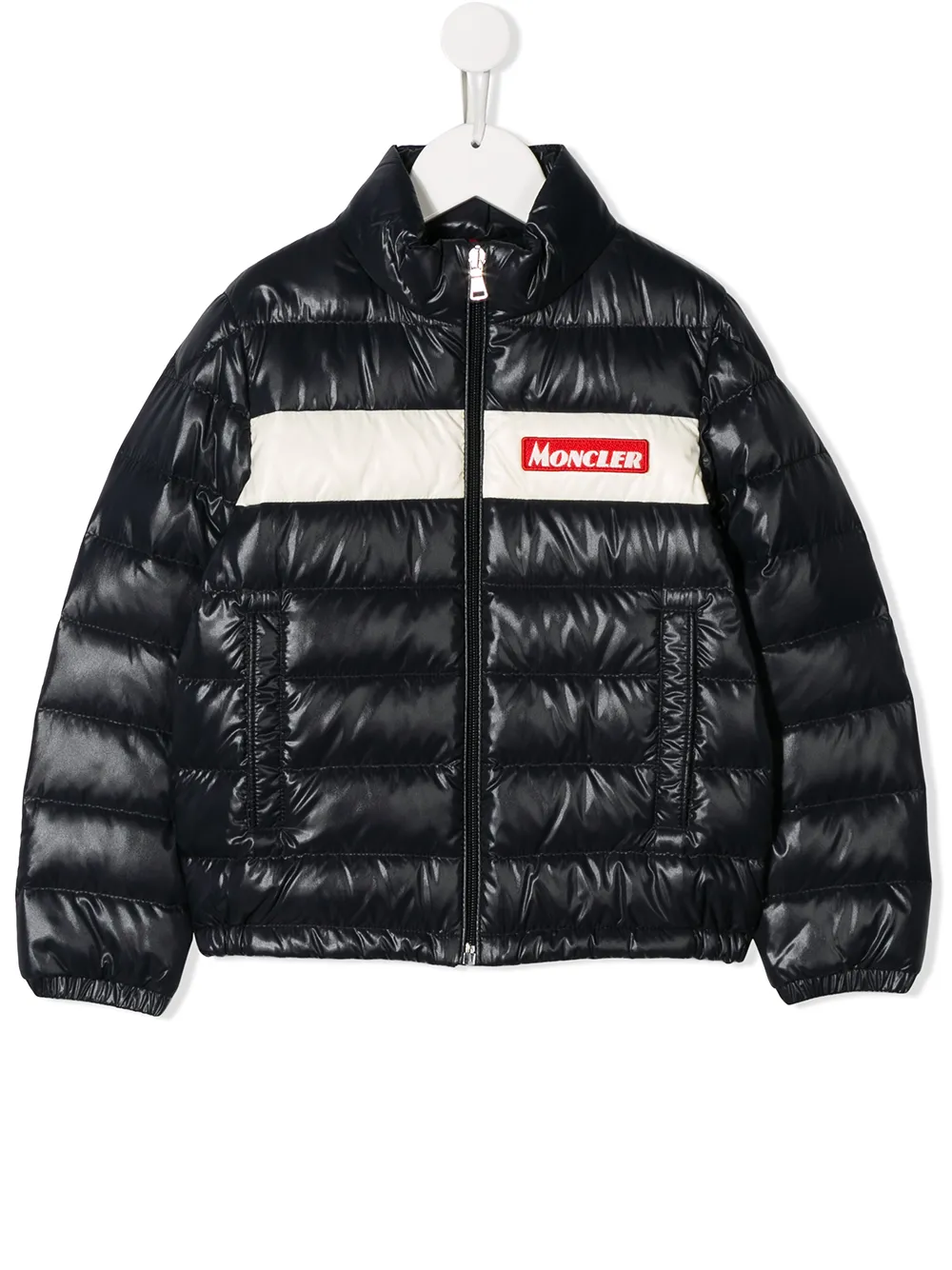 фото Moncler enfant пуховик с логотипом