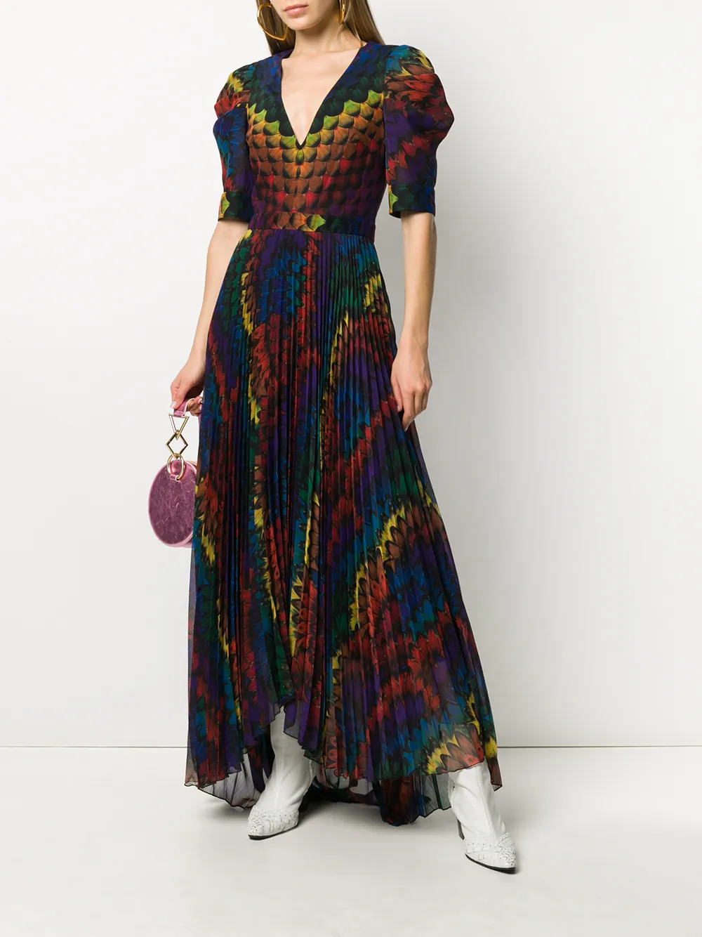 фото Alice+olivia плиссированное платье макси haven