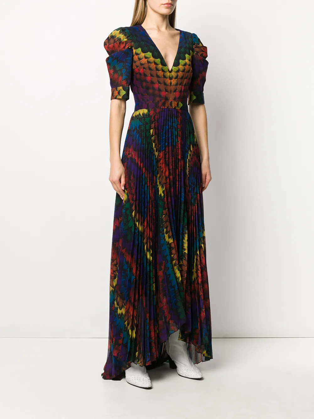 фото Alice+olivia плиссированное платье макси haven