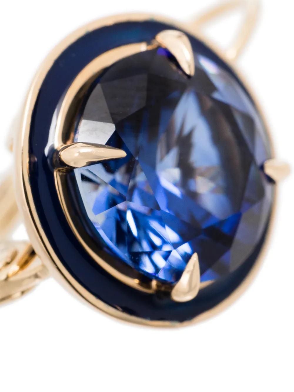 фото Alison lou золотые серьги-подвески cocktail с сапфирами