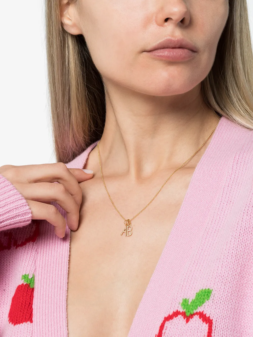 фото Rosa de la cruz золотая подвеска с бриллиантами