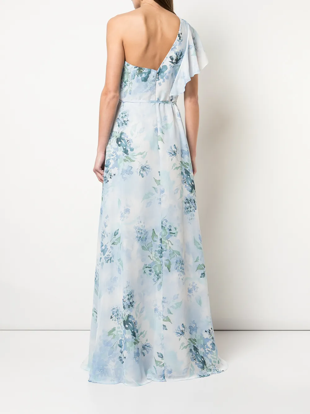 фото Marchesa notte bridesmaids платье на одно плечо с цветочным принтом