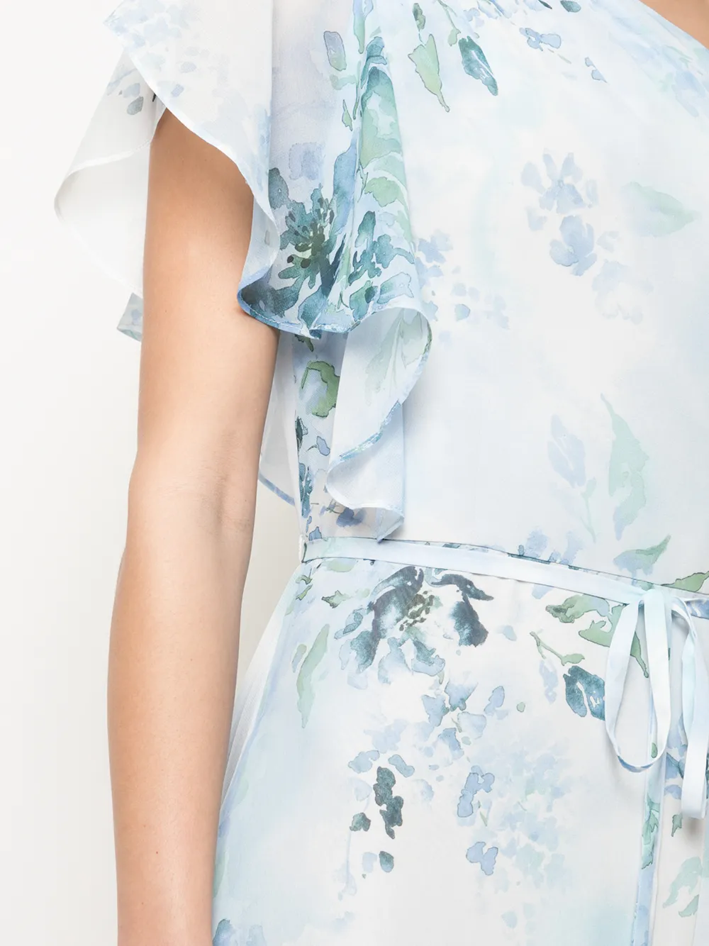 фото Marchesa notte bridesmaids платье на одно плечо с цветочным принтом