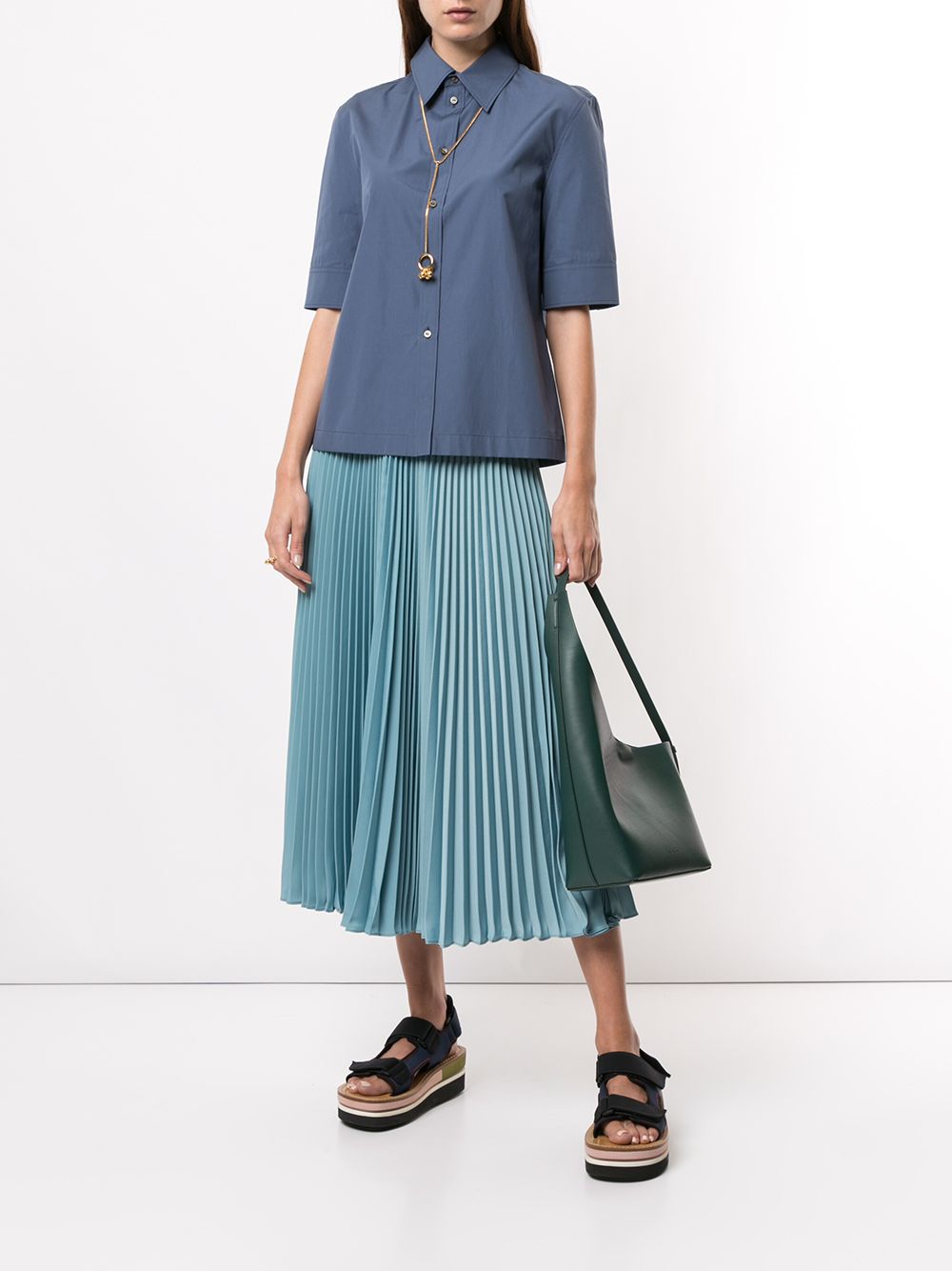 фото Jil sander рубашка прямого кроя с короткими рукавами