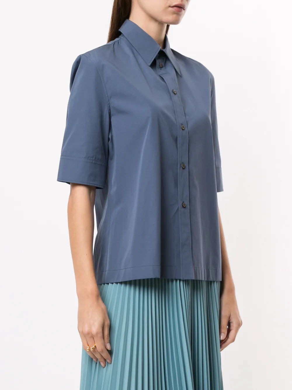 фото Jil sander рубашка прямого кроя с короткими рукавами