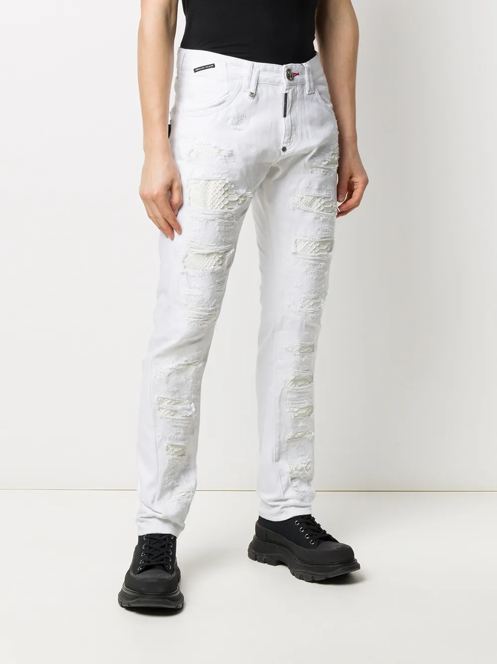 фото Philipp plein джинсы с металлическим логотипом