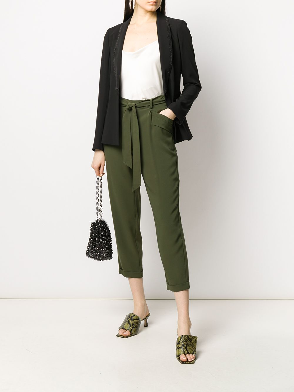 Liu Jo High Rise Cropped Trousers Farfetch