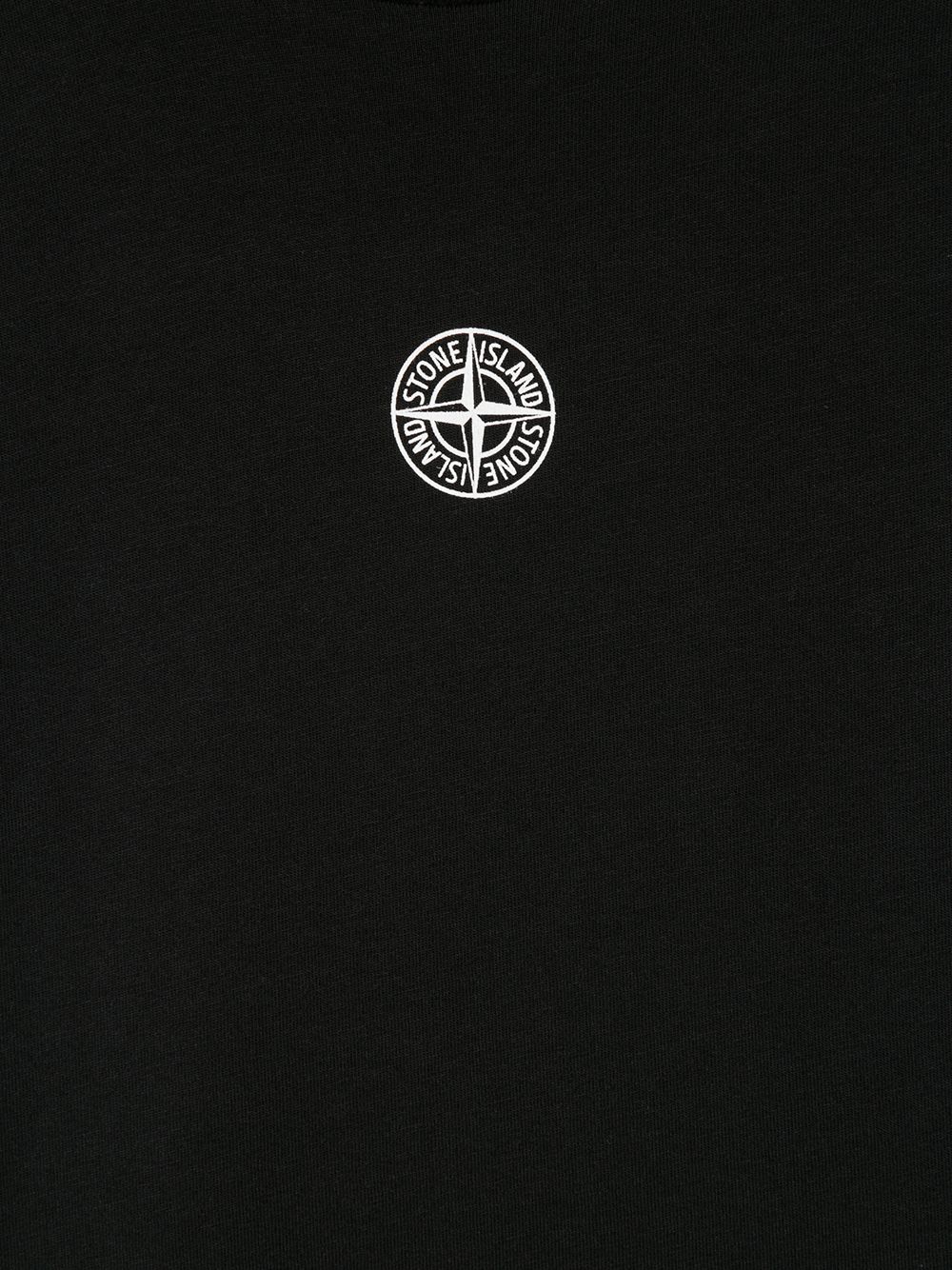 фото Stone island junior футболка с логотипом и принтом