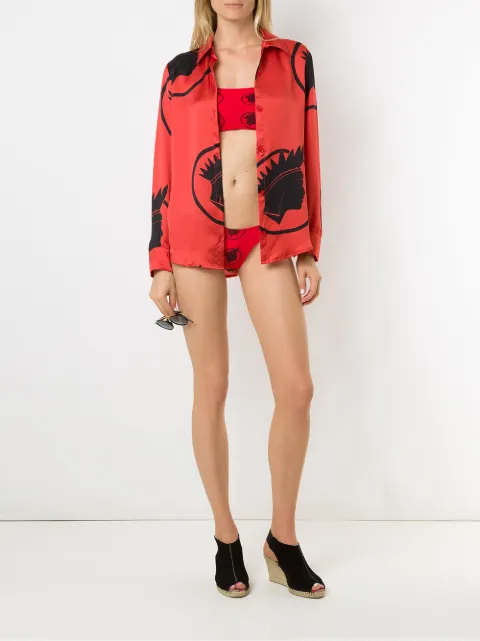 Shop Amir Slama Ndio Print Bikini Set With Express Delivery Farfetch