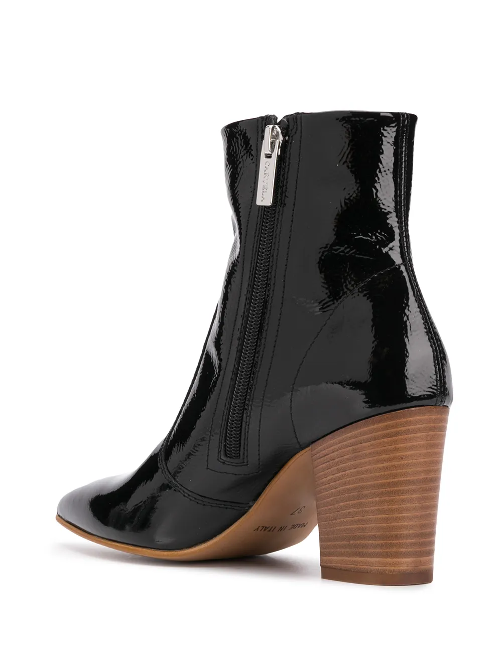 фото Carvela ботильоны sculpture на каблуке с заостренным носком