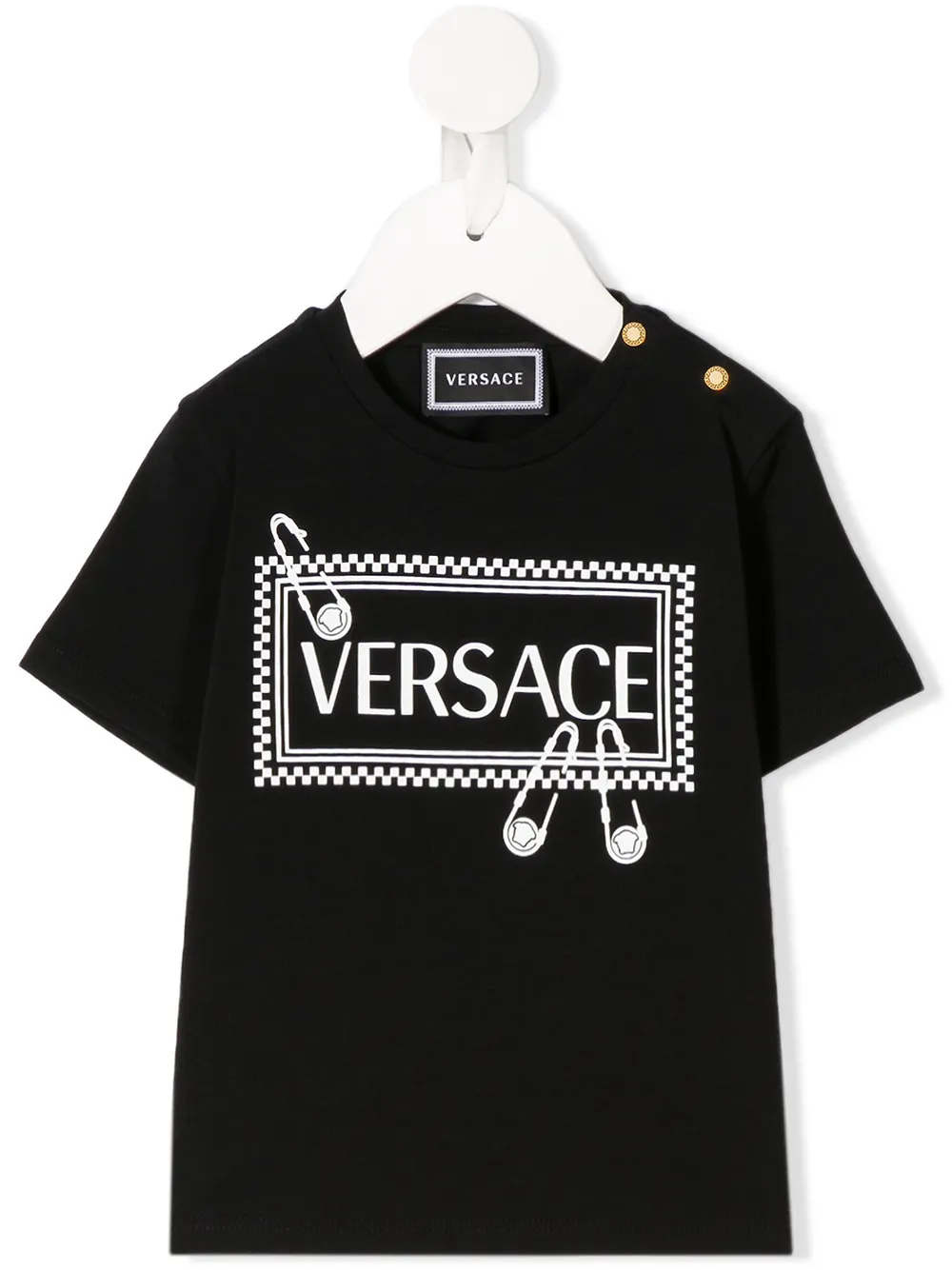 фото Young versace футболка с круглым вырезом и логотипом