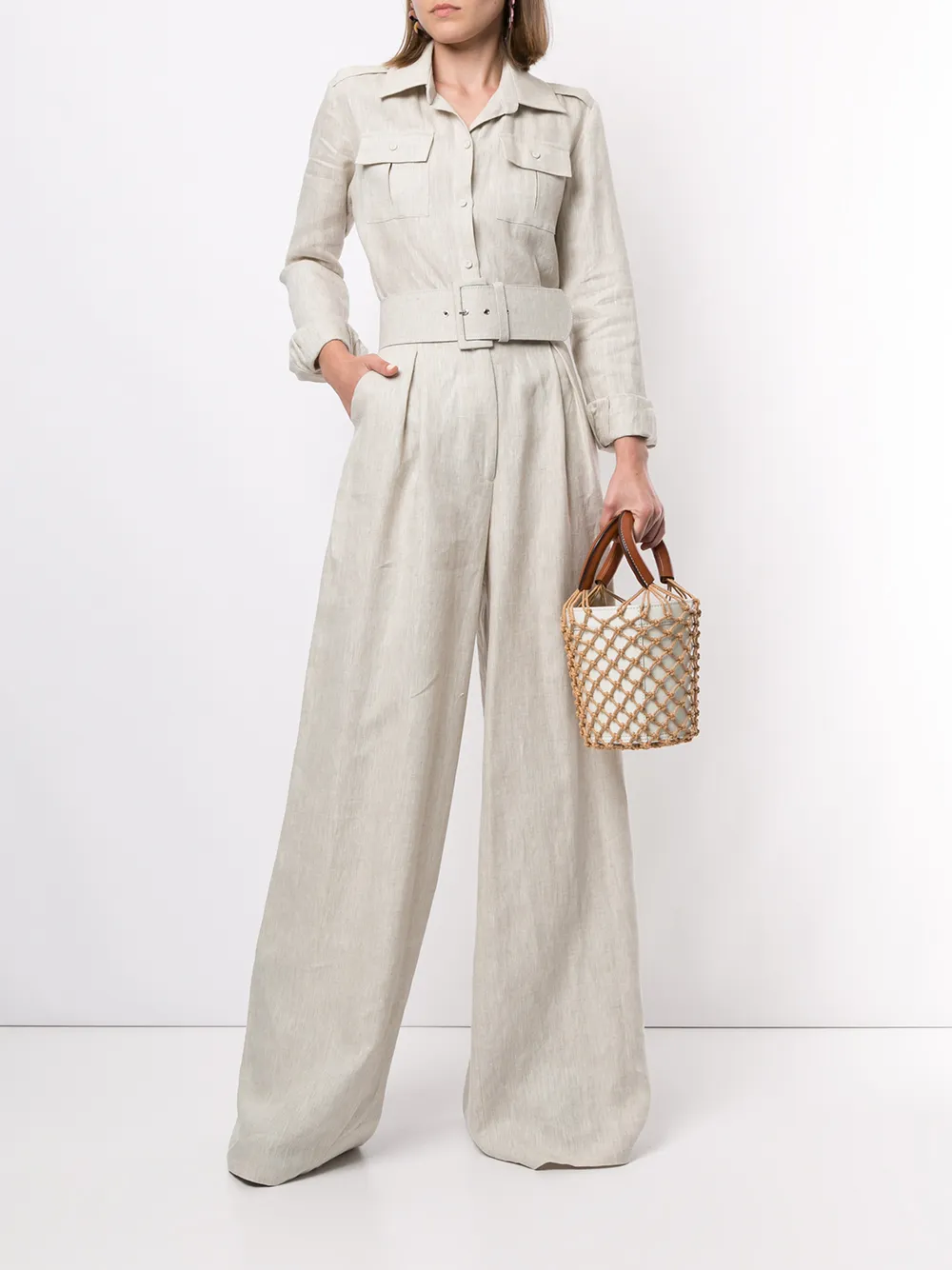 фото Andres otalora комбинезон широкого кроя с поясом