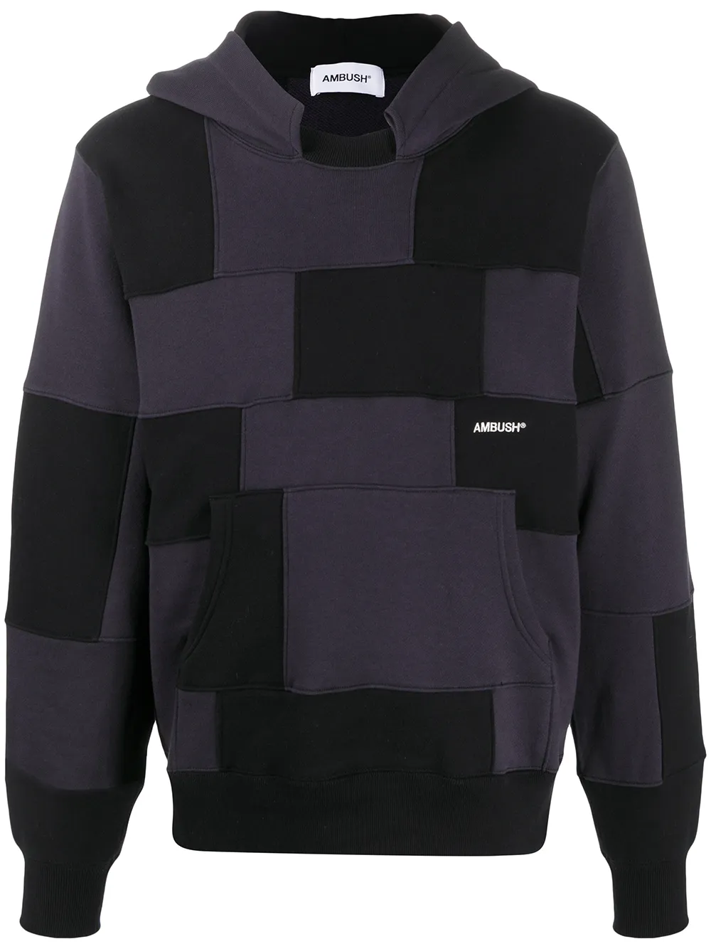 AMBUSH sudadera con diseño patchwork - Negro