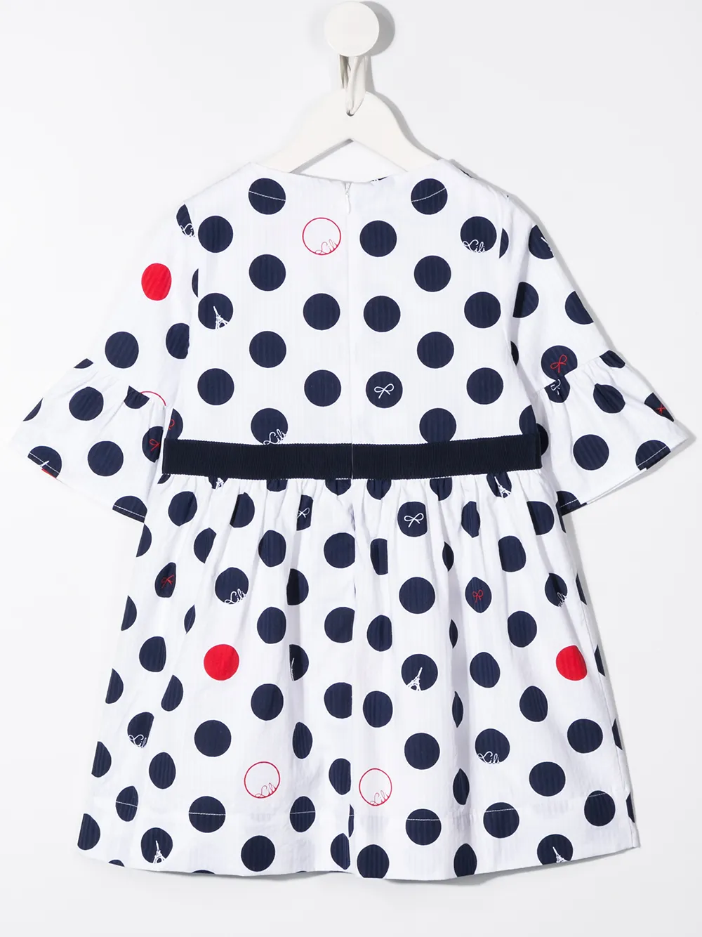 фото Lili gaufrette платье в горох со складками