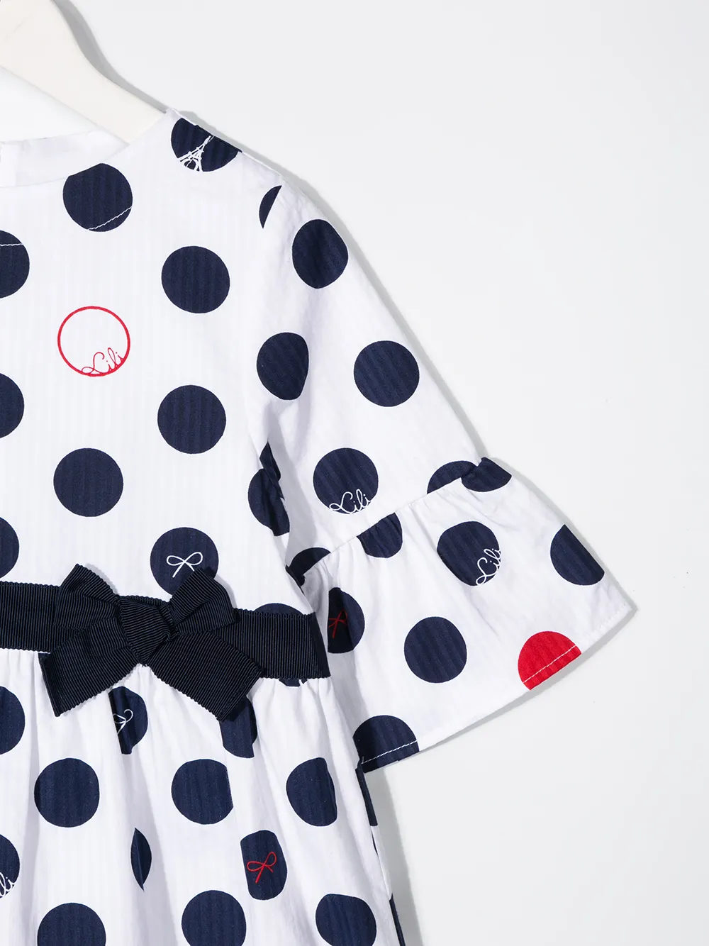 фото Lili gaufrette платье в горох со складками