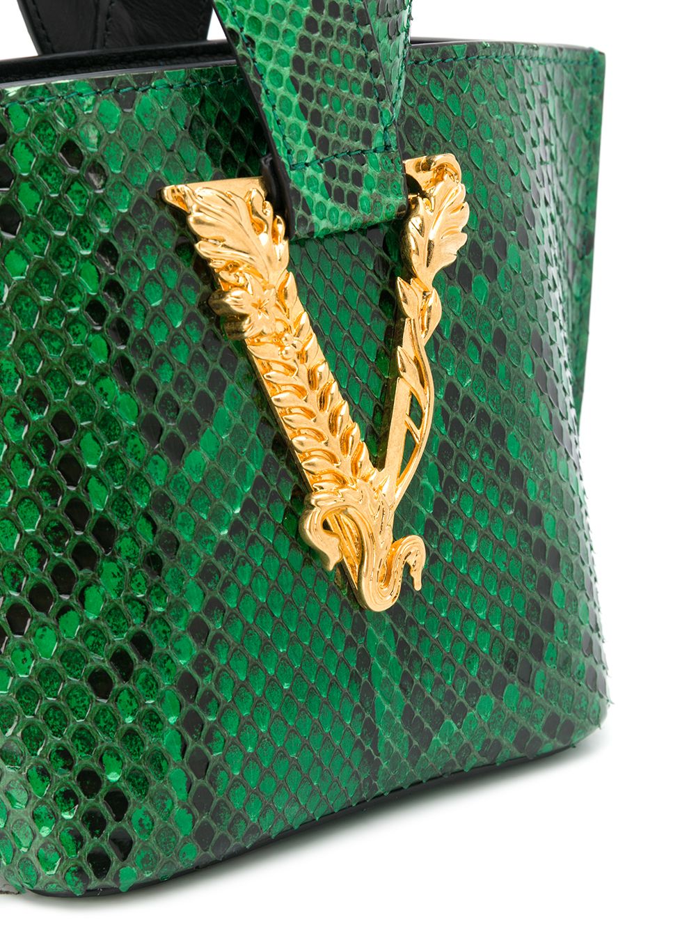фото Versace сумка на плечо virtus с тиснением под кожу змеи