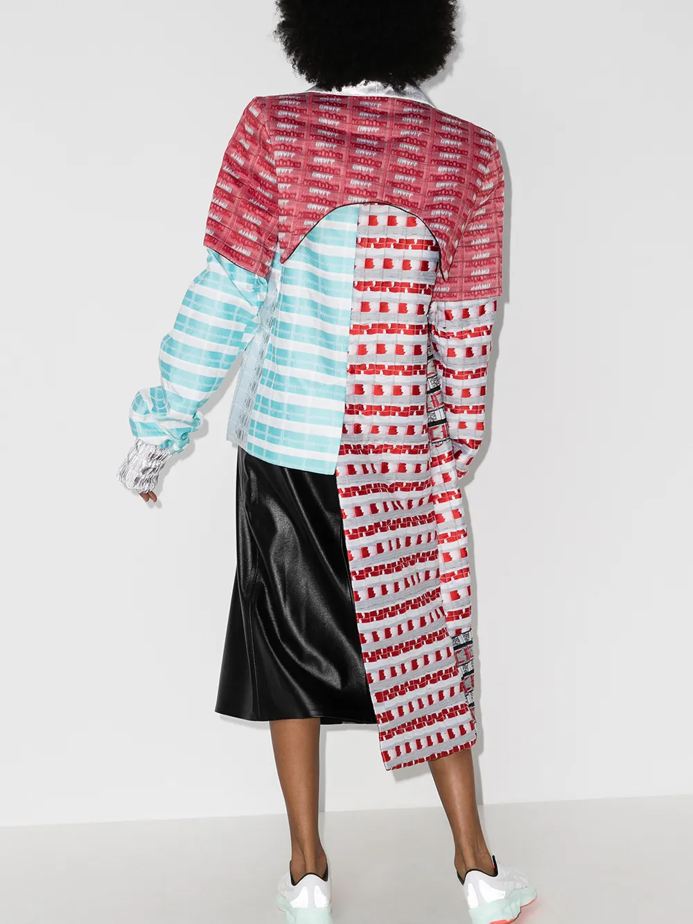 фото Mariah esa пальто асимметричного кроя в технике пэчворк