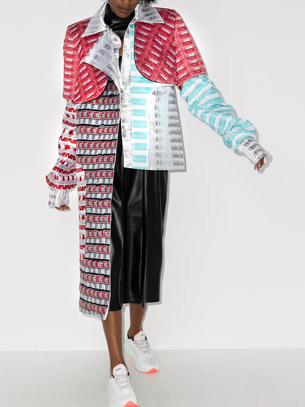 фото Mariah esa пальто асимметричного кроя в технике пэчворк